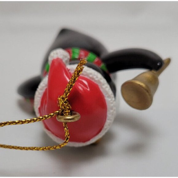 Ganz Penguin Holding Bell Christmas Ornament - Picture 7 of 8